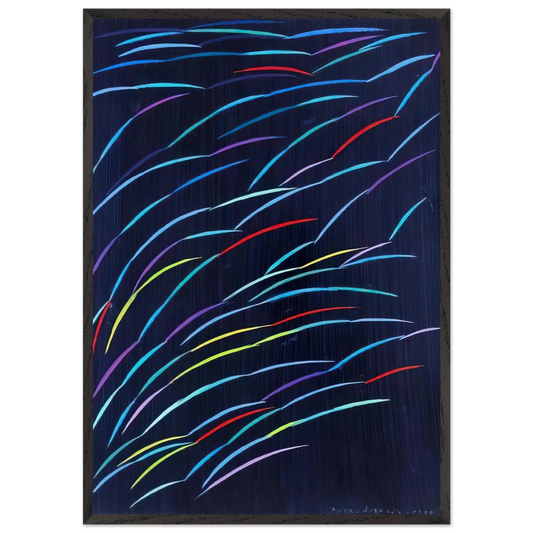 Untitled - 1998 N3 - Piero Dorazio Framed Art Print – Black Wooden Frame - Default Title - -Framed Art Print