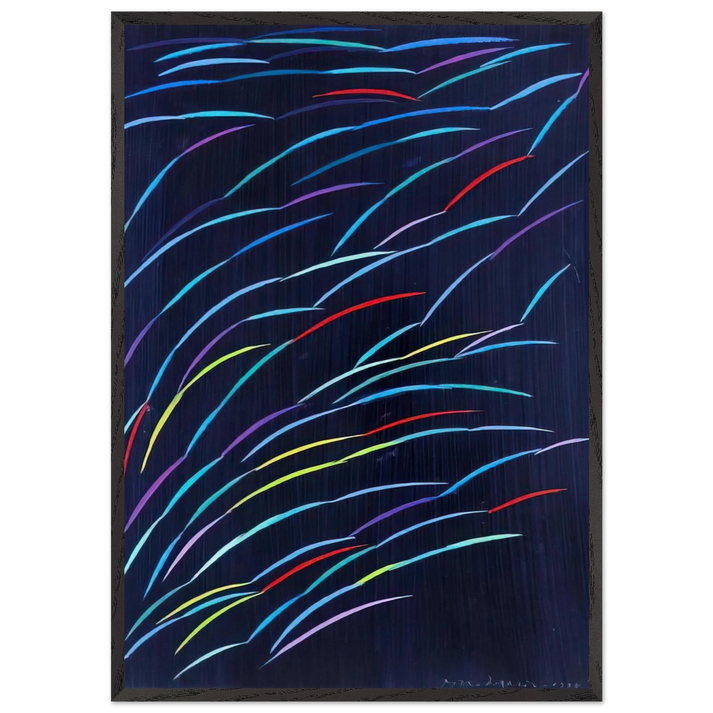 Untitled - 1998 N3 - Piero Dorazio 70x100 cm / 28x40 inches Framed Art Print – Black Wooden Frame