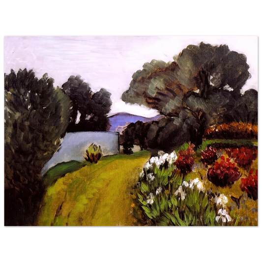 Henri Matisse - IN THE NICE COUNTRYSIDE GARDEN OF IRISES 1919 Fine Art Poster - Default Title