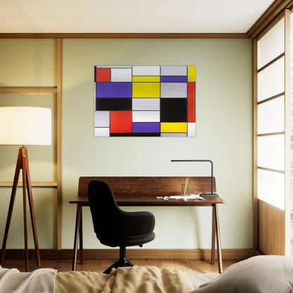 Composition A - Piet Mondrian Brushed Aluminum Print - 70x100 cm / 28x40 inches | Piet Mondrian Aluminum Print | Piet Mondrian Prints