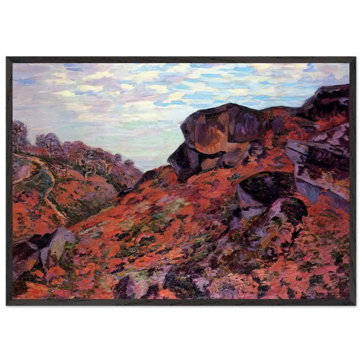 Crozant les Monts Sedelle matin - 1895 - Armand Guillaumin 70x100 cm / 28x40 inches Framed Art Print – Black Wooden Frame