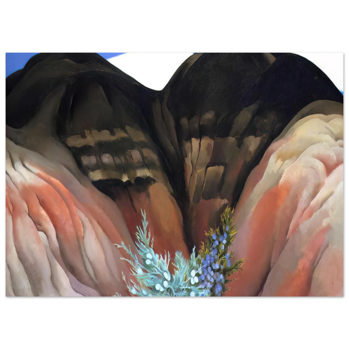 Georgia O'Keeffe - Black Hills with Cedar Fine Art Poster - 75x100 cm / 30x40 inches