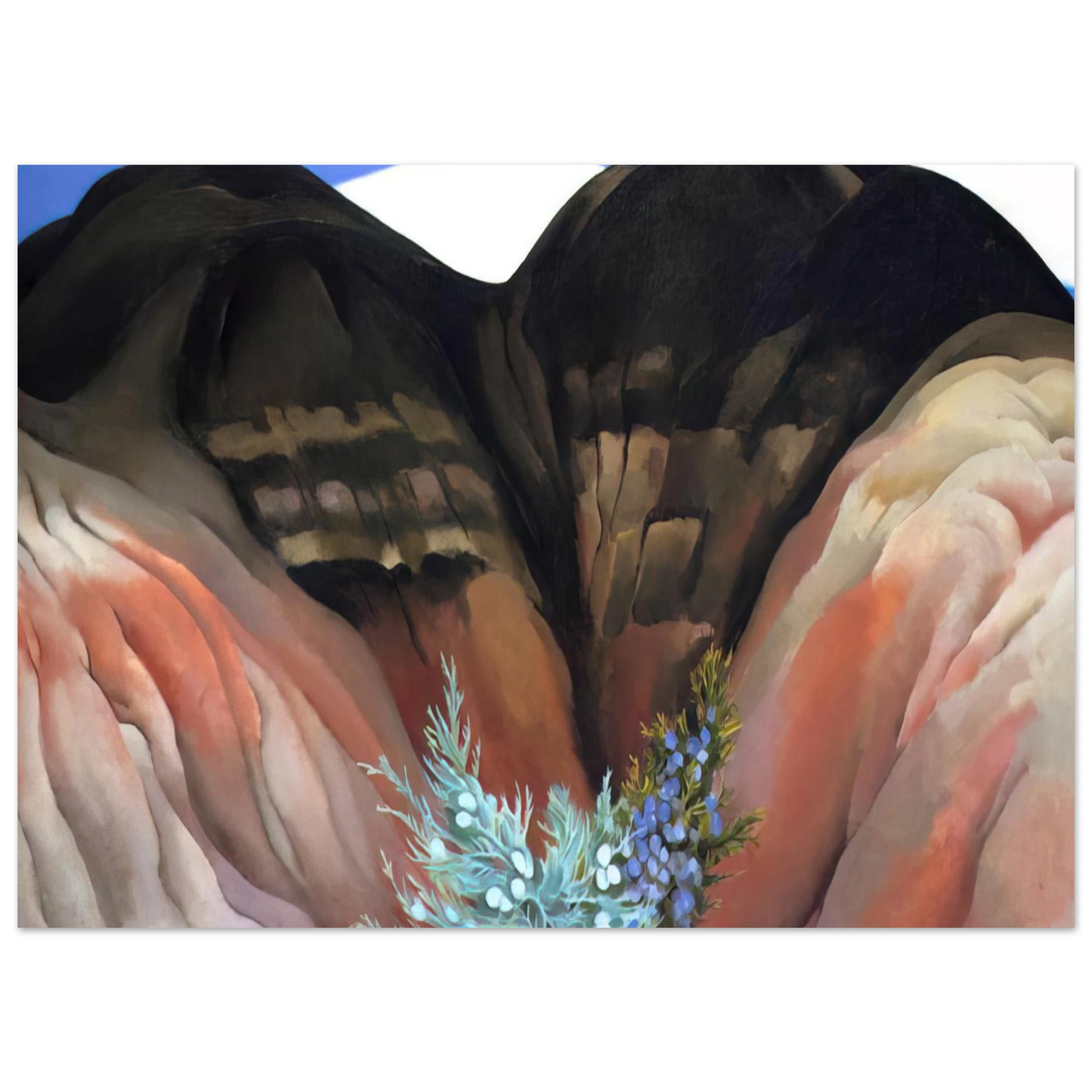 Georgia O'Keeffe - Black Hills with Cedar Fine Art Poster - 75x100 cm / 30x40 inches