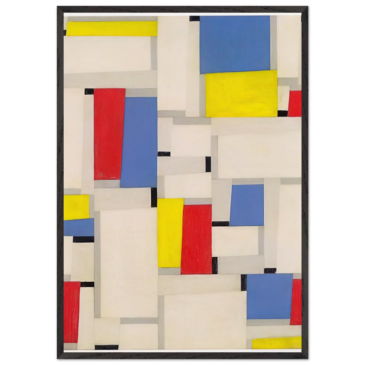 Relational Painting - 1951 - Fritz Glarner Framed Art Print – Black Wooden Frame - Default Title - -Framed Art Print