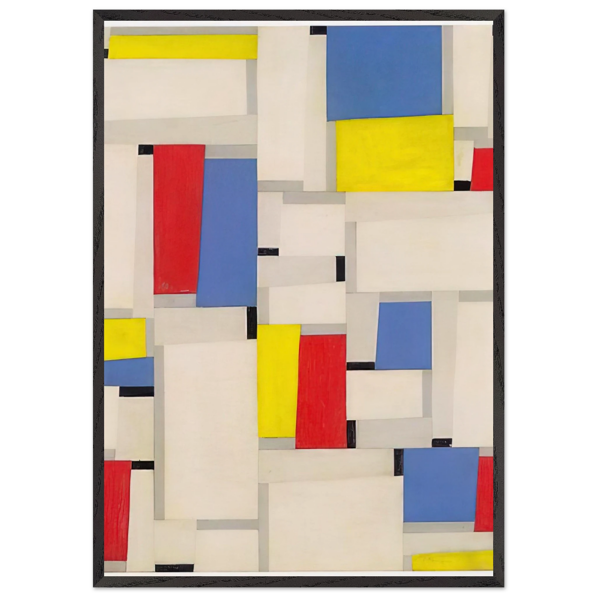 Relational Painting - 1951 - Fritz Glarner Framed Art Print – Black Wooden Frame - Default Title - -Framed Art Print