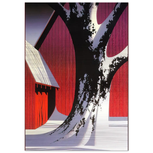 Ruby - Eyvind Earle Brushed Aluminum Print - 70x100 cm / 28x40 inches | Eyvind Earle Aluminum Print | Eyvind Earle Prints