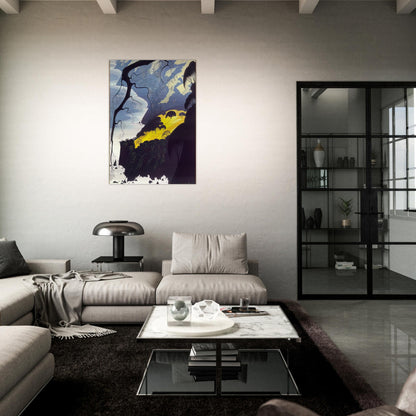 Carmel Highlands - Eyvind Earle Brushed Aluminum Print - 70x100 cm / 28x40 inches | Eyvind Earle Aluminum Print | Eyvind Earle Prints