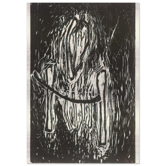 HEAD AND BONES 1980 - Susan Rothenberg Brushed Aluminum Print - 70x100 cm / 28x40 inches | Susan Rothenberg Aluminum Print | Susan Rothenberg Prints