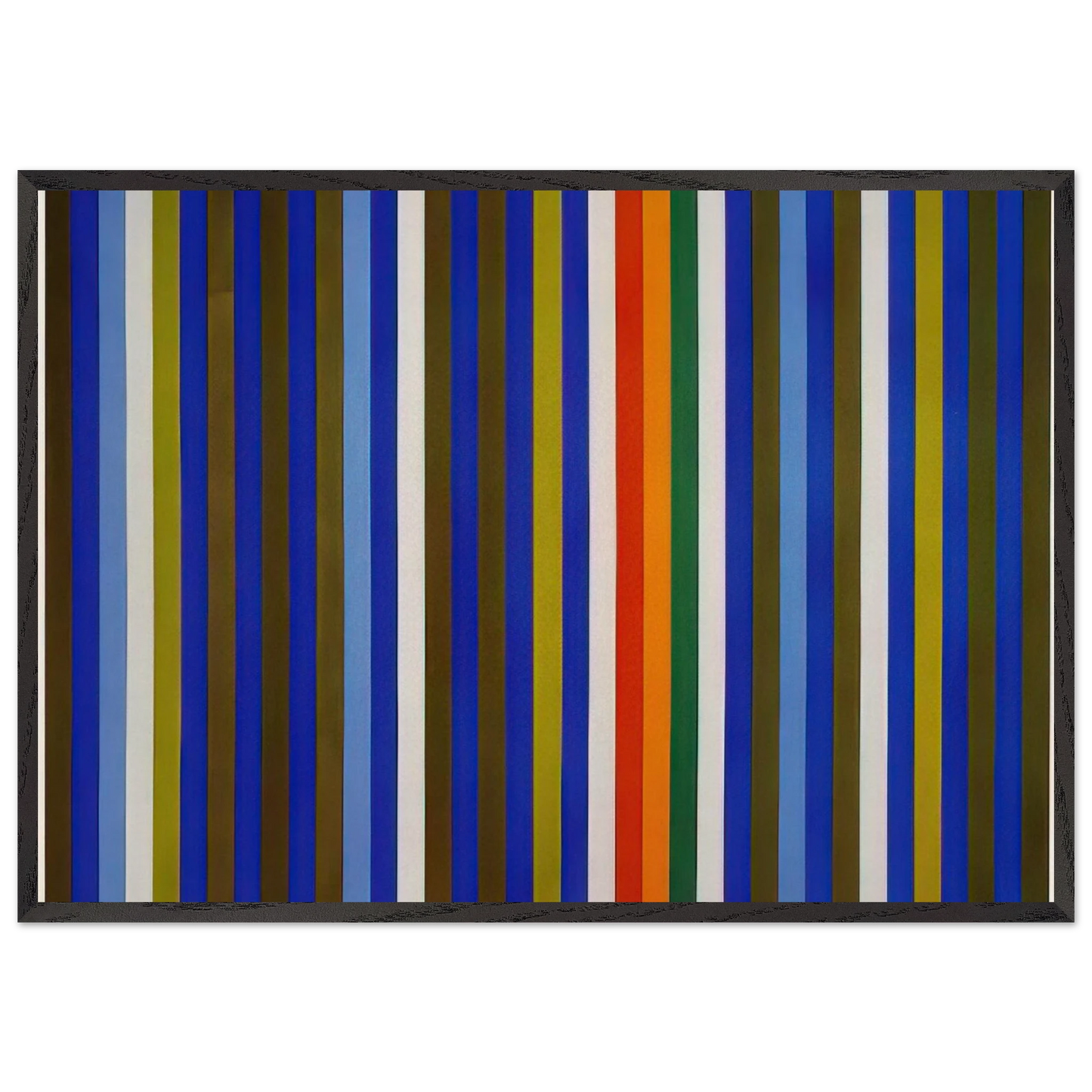 Citadel - 1962 - Gene Davis Framed Art Print – Black Wooden Frame - Default Title - -Framed Art Print