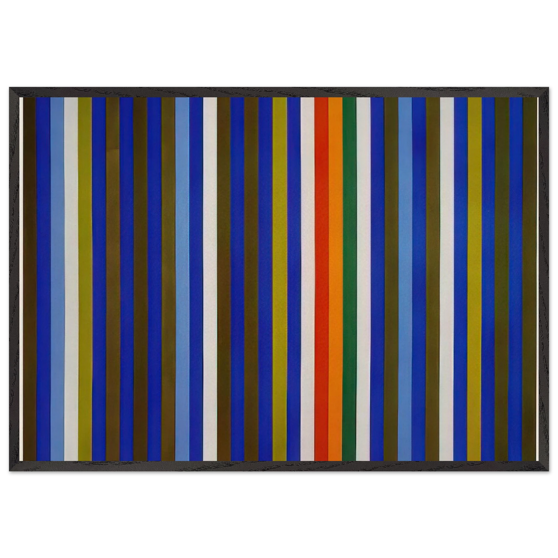 Citadel - 1962 - Gene Davis Framed Art Print – Black Wooden Frame - Default Title - -Framed Art Print