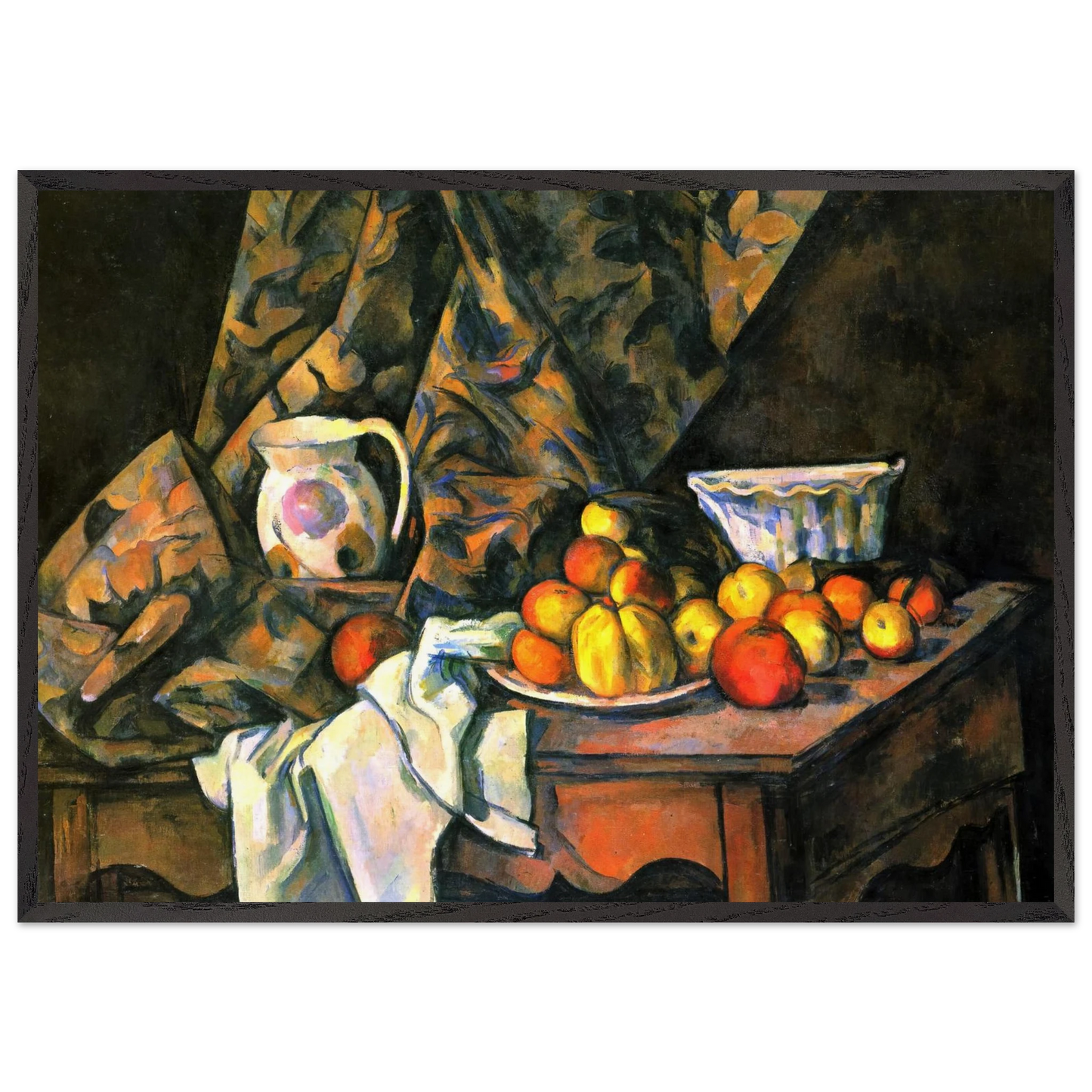 Still Life with Flower Holder - Paul Cezanne Framed Art Print – Black Wooden Frame - Default Title - -Framed Art Print