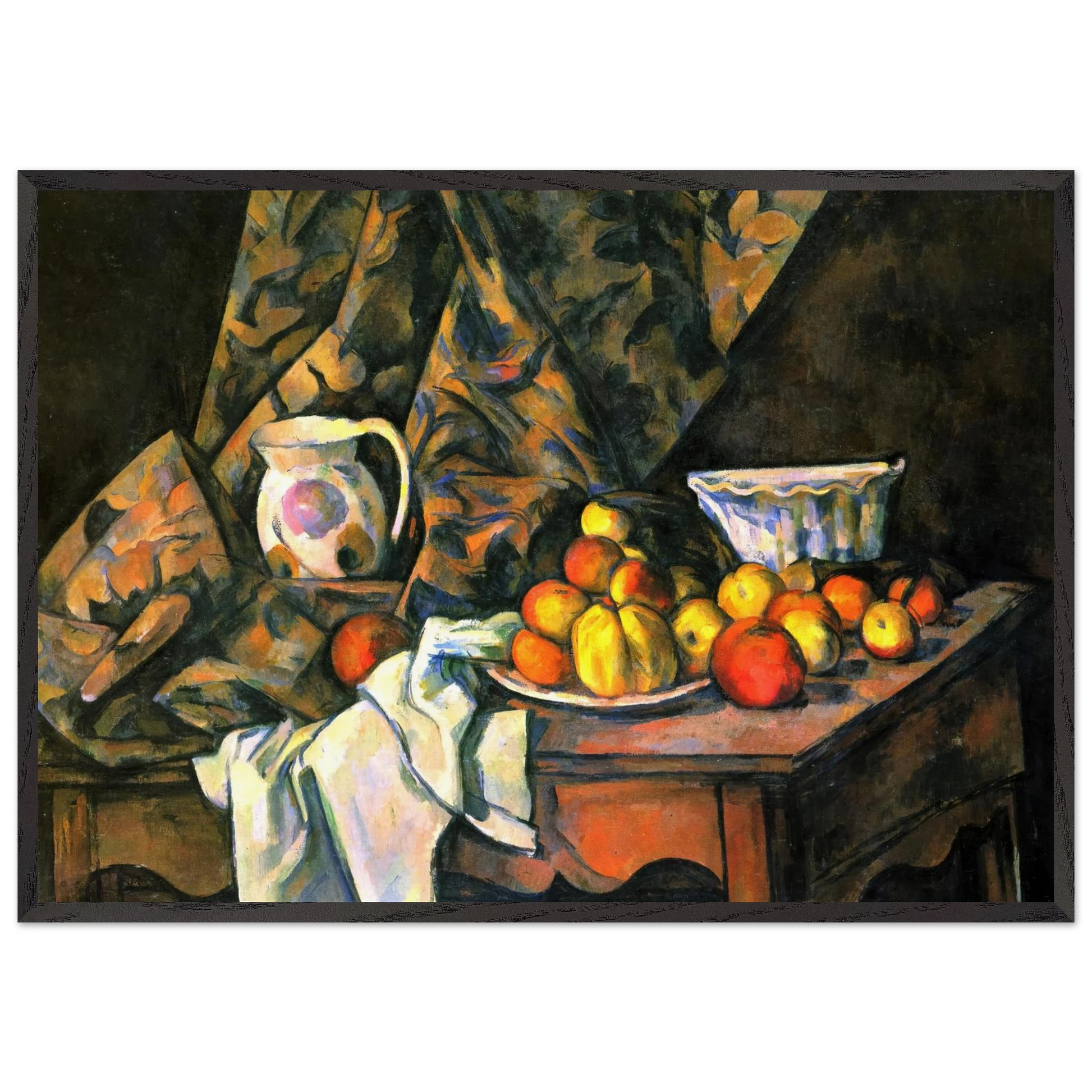 Still Life with Flower Holder - Paul Cezanne Framed Art Print – Black Wooden Frame - Default Title - -Framed Art Print