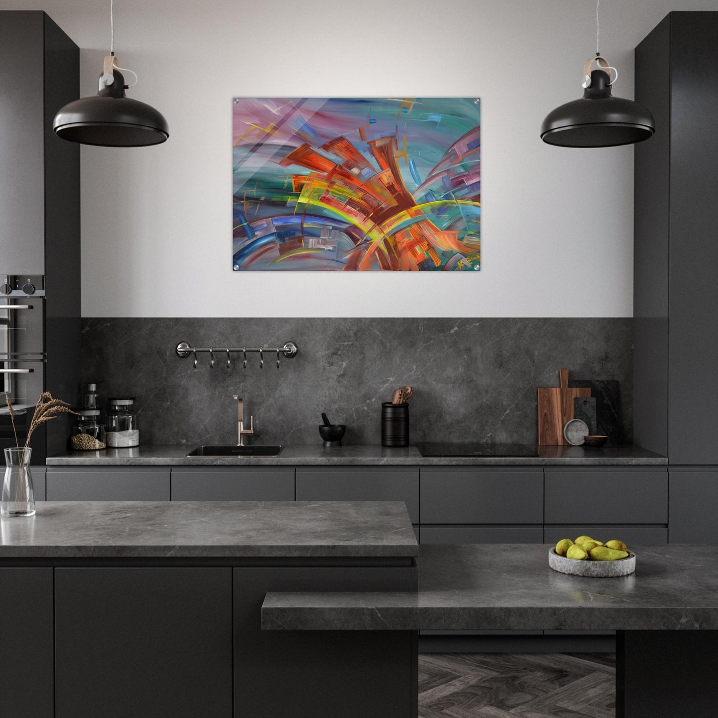 Explosion and Dynamics - Konrad Zuse Acrylic Print - 70x100 cm / 28x40″ inches | Konrad Zuse Wall Art | Konrad Zuse Prints