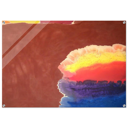 Brown Wall - 1970 - Ronnie Landfield Acrylic Print - 70x100 cm / 28x40″ inches | Ronnie Landfield Wall Art | Ronnie Landfield Prints