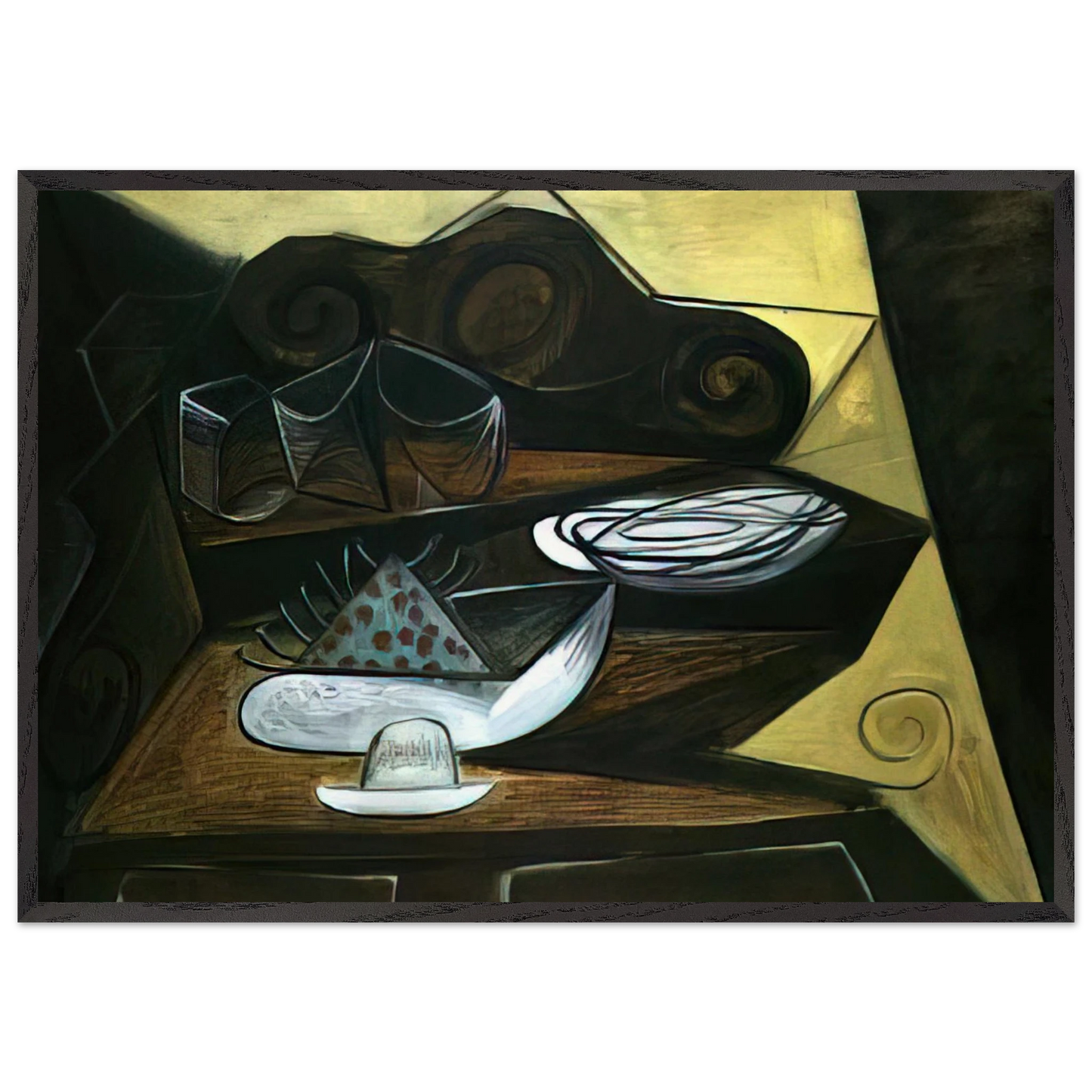 The Buffet  Catalan  - Pablo Picasso Framed Art Print – Black Wooden Frame - Default Title - -Framed Art Print