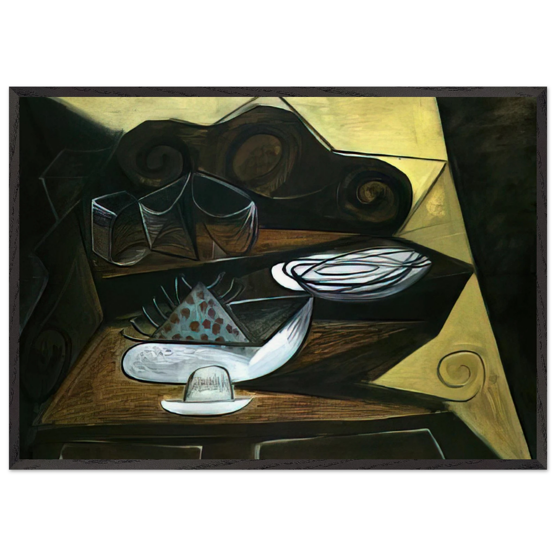 The Buffet  Catalan  - Pablo Picasso Framed Art Print – Black Wooden Frame - Default Title - -Framed Art Print