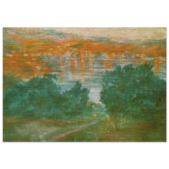 LANDSCAPE CADAQUES - Salvador Dali Brushed Aluminum Print - 70x100 cm / 28x40 inches | Salvador Dali Aluminum Print | Salvador Dali Prints