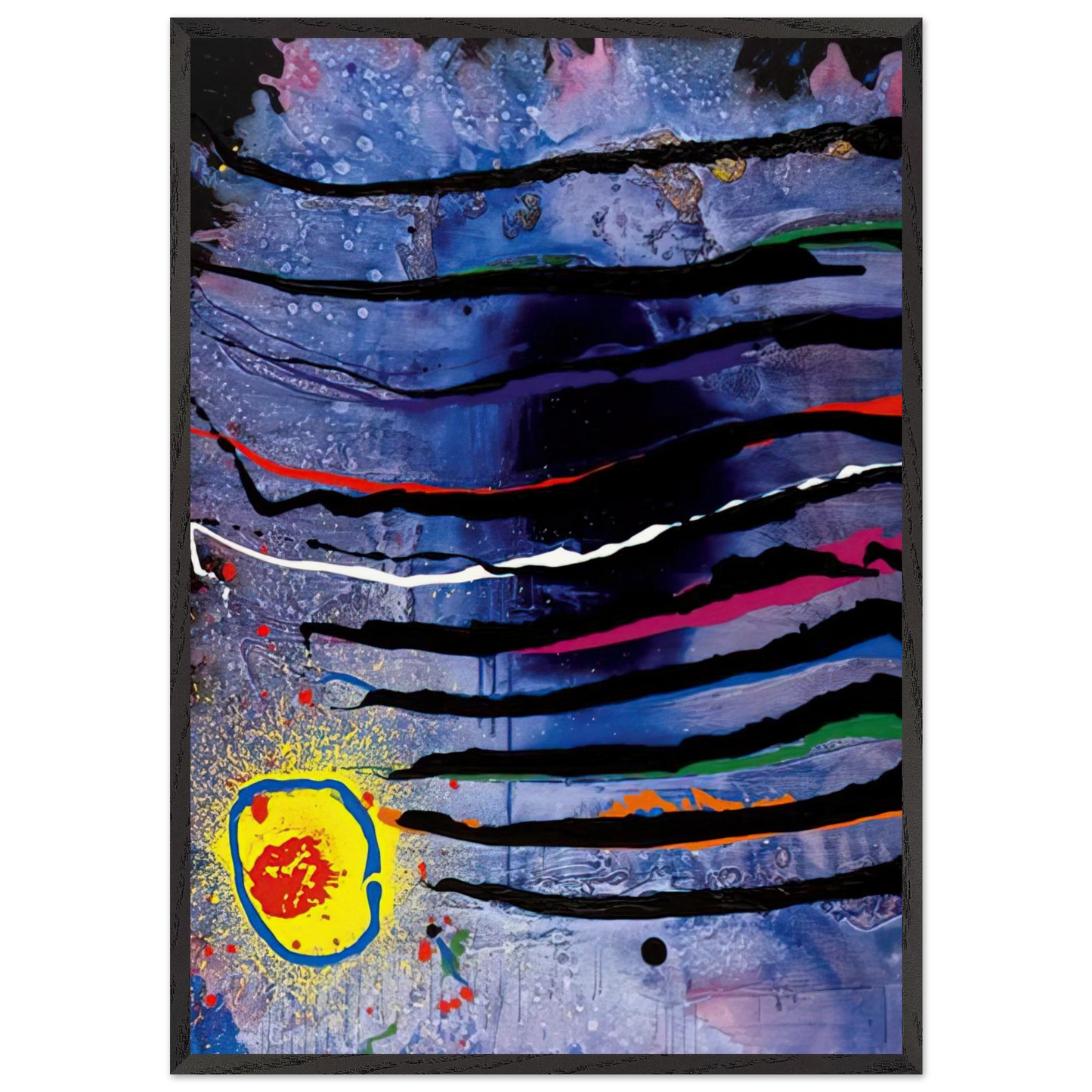 Tigers Eye - 10307 - 2007 - John Hoyland Framed Art Print – Black Wooden Frame - Default Title - -Framed Art Print