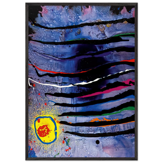 Tigers Eye - 10307 - 2007 - John Hoyland Framed Art Print – Black Wooden Frame - Default Title - -Framed Art Print