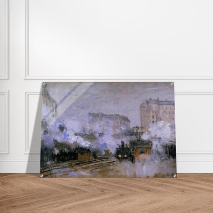 Saint-Lazare Station, Arrival of a Train - claude monet Acrylic Print - 70x100 cm / 28x40″ inches