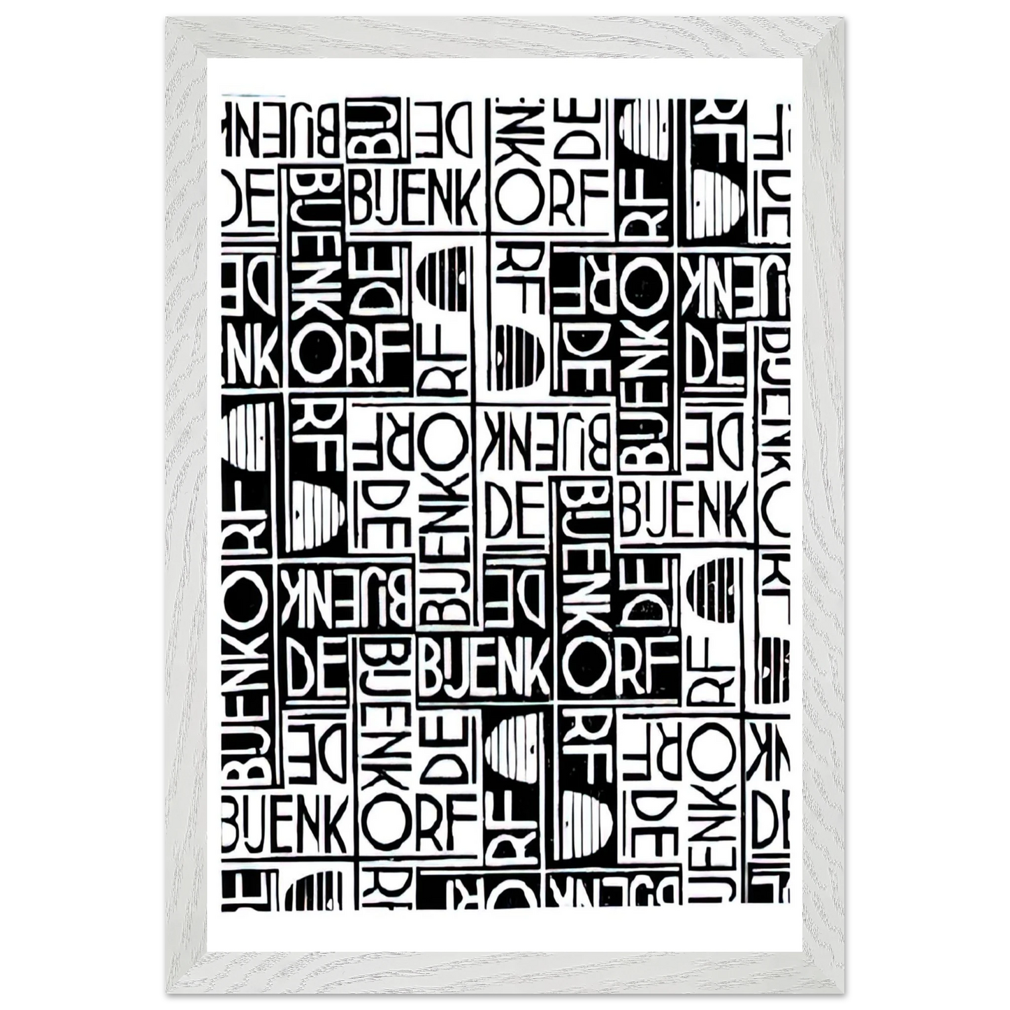 MC Escher - ESCHER (18) Wall Art - 30x40 cm / 12x16 inches - Premium Wooden Framed Poster With Fine Art Paper - White frame