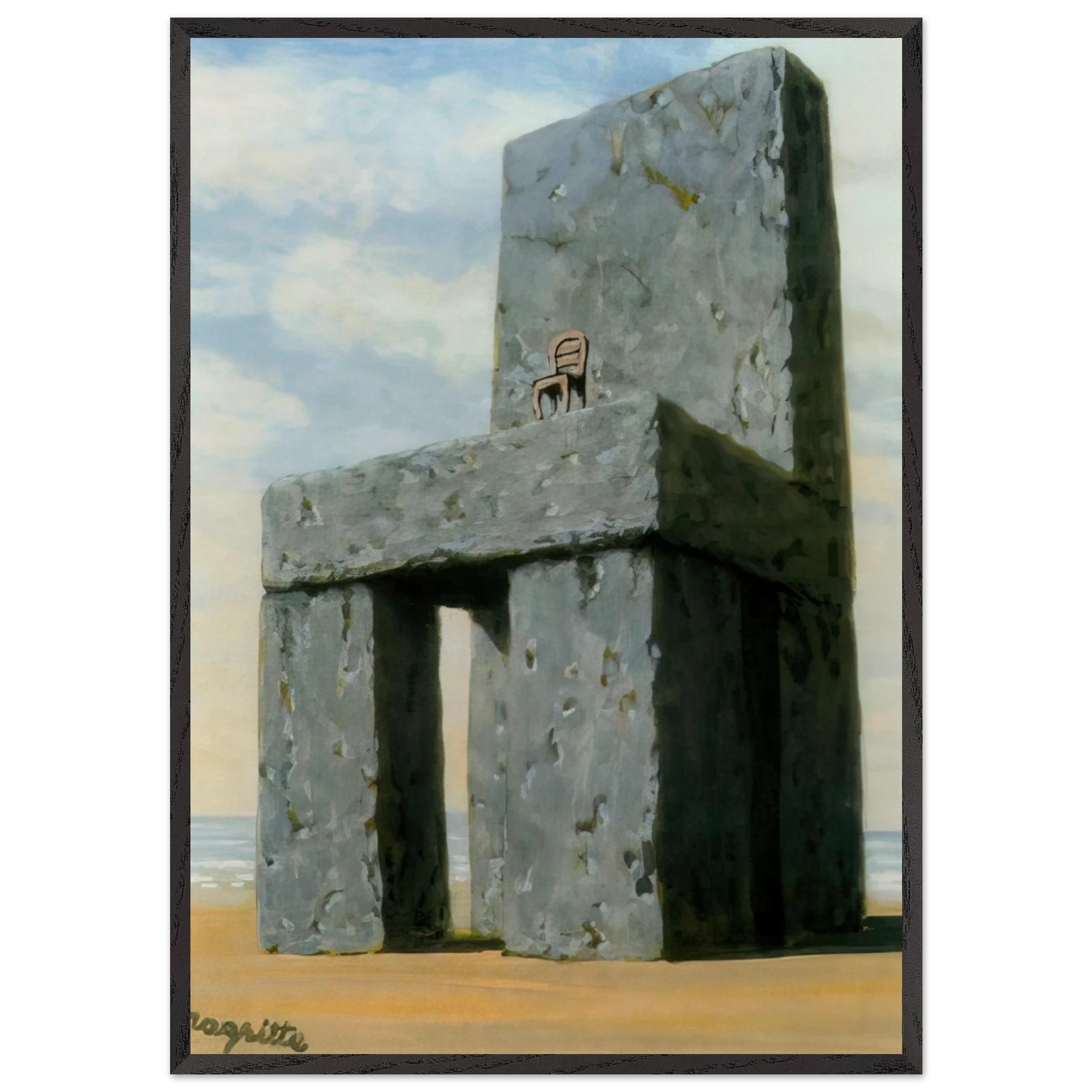 THE LEGEND OF THE CENTURIES 1950 - Rene Magritte Framed Art Print – Black Wooden Frame - Default Title - -Framed Art Print