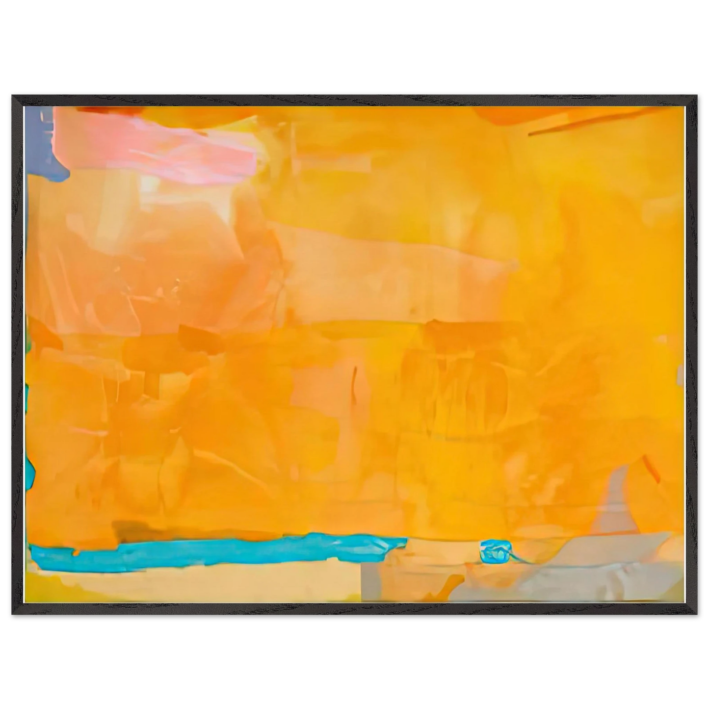 Helen Frankenthaler - Royal Fireworks, 1975- Wall Art - 30x40 cm / 12x16 inches - Premium Wooden Framed Poster With Fine Art Paper - Black frame