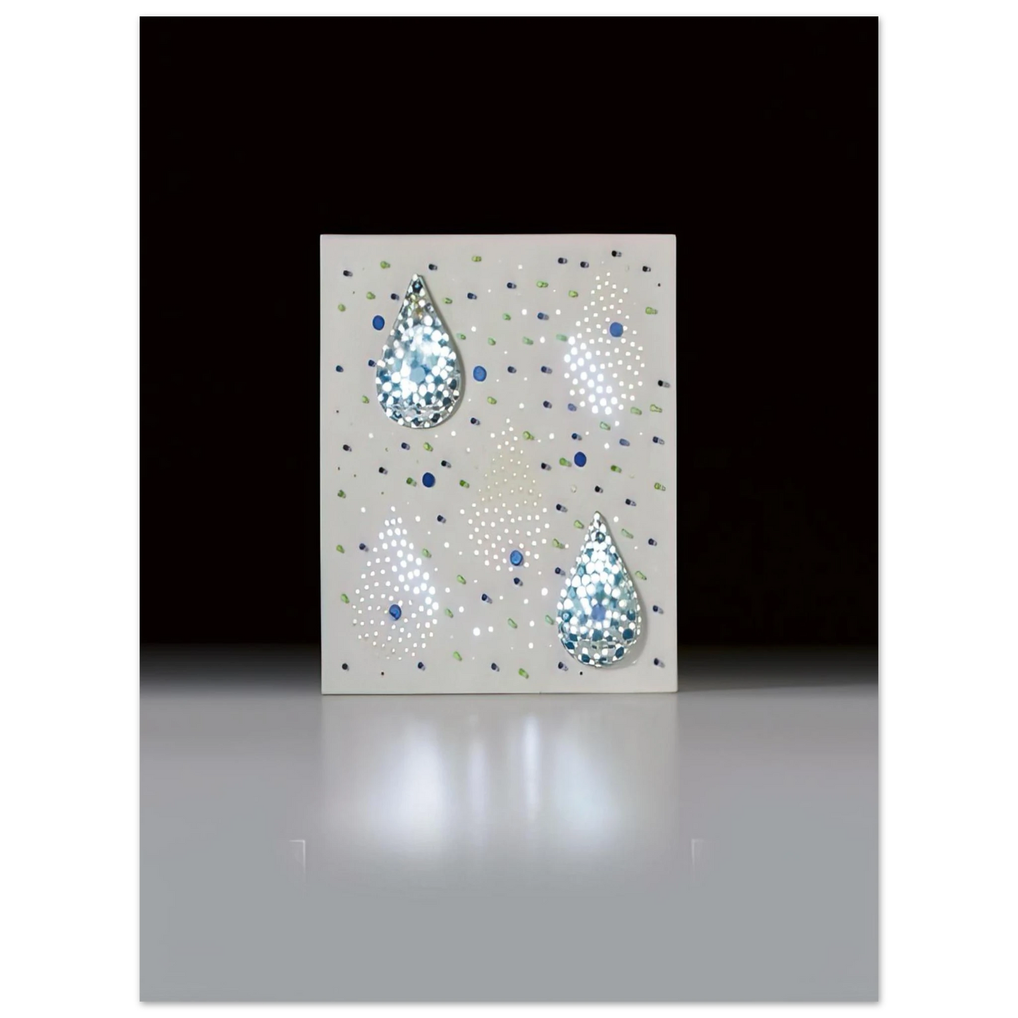 Gyula Kosice - Lumínica con dos gotas Composición con gotas de agua - 1970 Fine Art Poster - Default Title