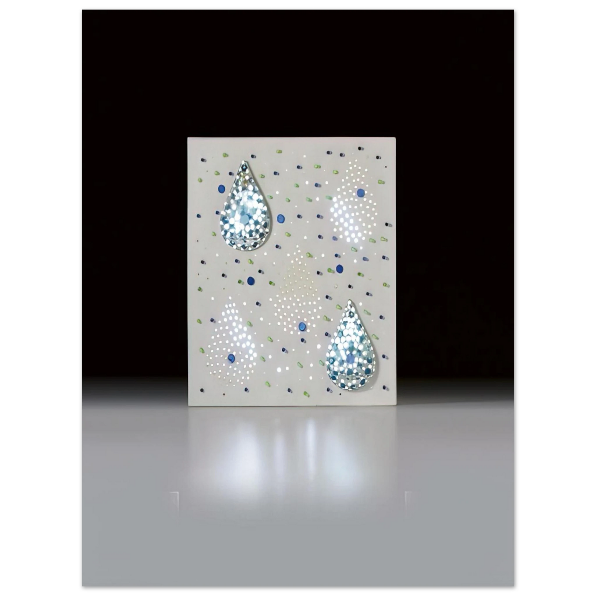 Gyula Kosice - Lumínica con dos gotas Composición con gotas de agua - 1970 Fine Art Poster - Default Title