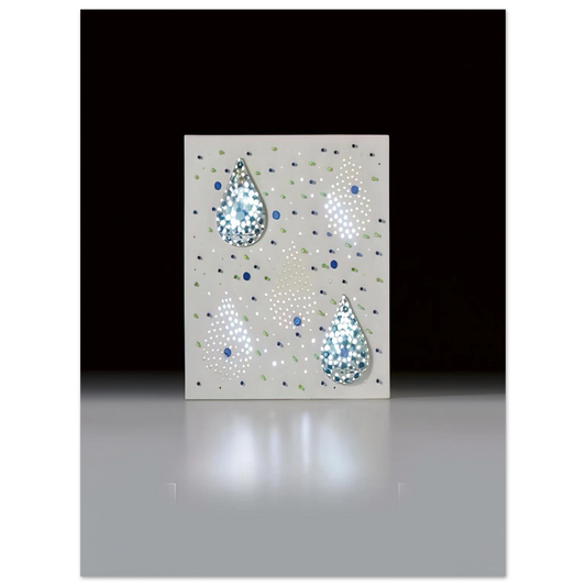 Gyula Kosice - Lumínica con dos gotas Composición con gotas de agua - 1970 Fine Art Poster - Default Title