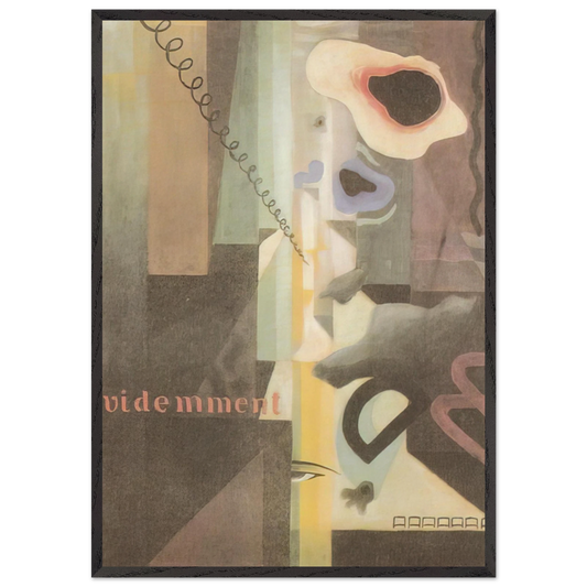 Composizione Paesaggio Dada n 3 o n 2 - 1921 - Julius Evola Framed Art Print – Black Wooden Frame - Default Title - -Framed Art Print