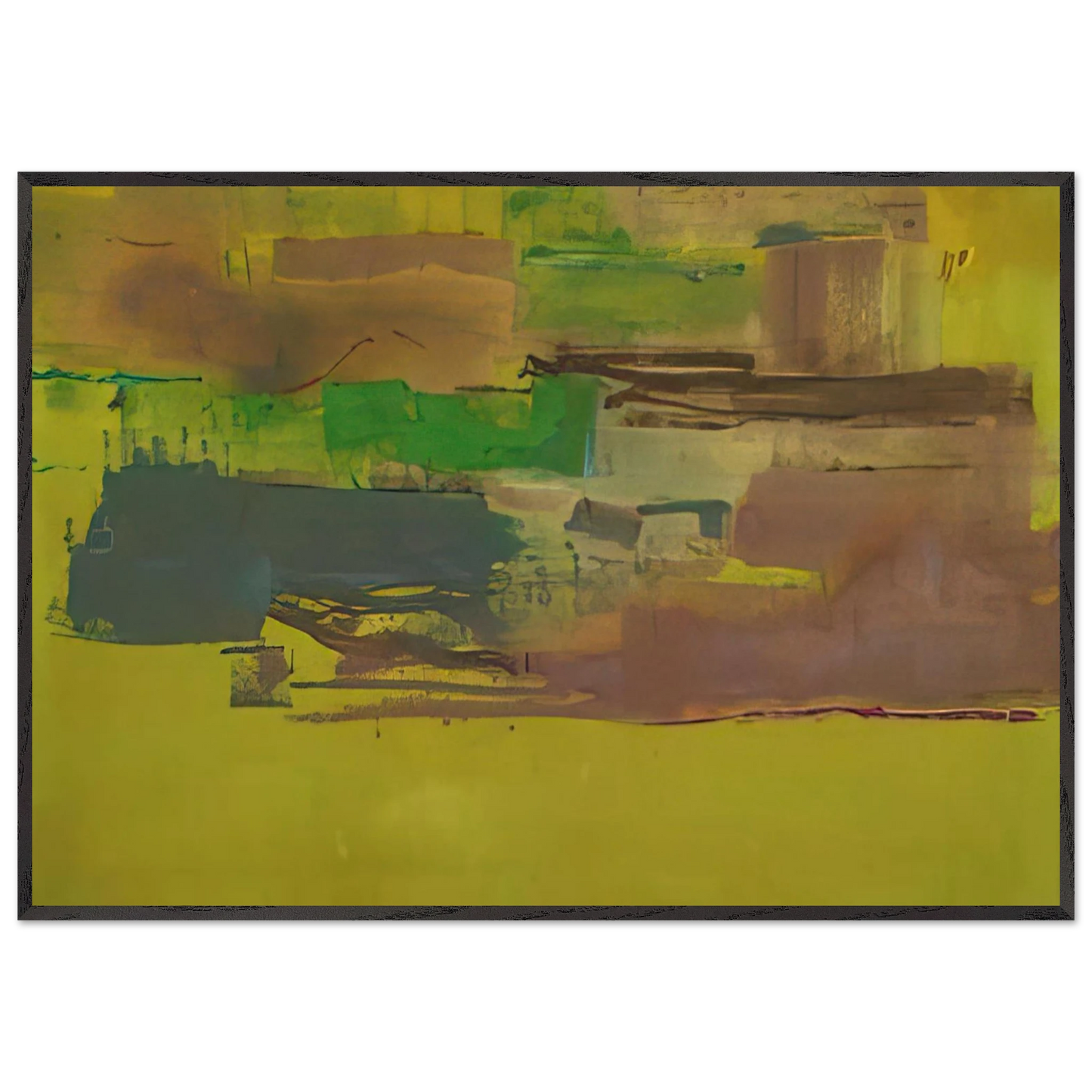 Helen Frankenthaler - August Deep - 1978 Wall art - A3 (29.7 x 42  cm) - Premium Wooden Framed Poster With Fine Art Paper - White frame