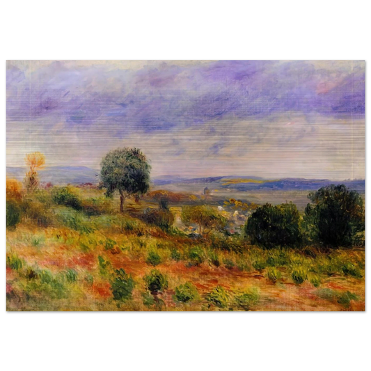 Landscape Auvers sur Oise - Pierre-Auguste Renoir Brushed Aluminum Print - 70x100 cm / 28x40 inches | Pierre-Auguste Renoir Aluminum Print | Pierre-Auguste Renoir Prints