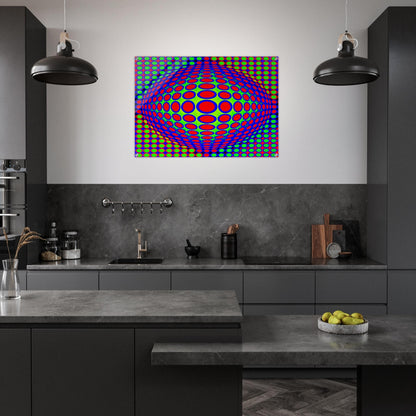 Vega 200 - 1968 - Victor Vasarely Acrylic Print - 70x100 cm / 28x40″ inches | Victor Vasarely Wall Art | Victor Vasarely Prints