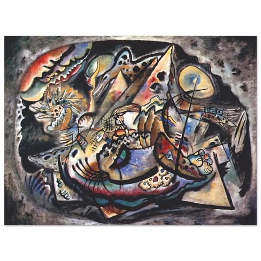 Wassily Kandinsky - GREY OVAL 1917 Fine Art Poster - Default Title