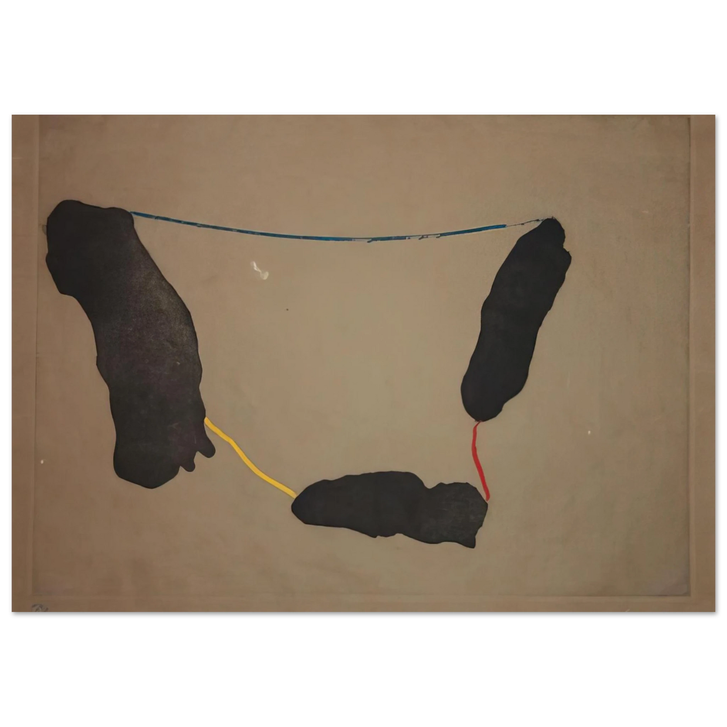 Helen Frankenthaler - Connected By Joy - 1973 Wall art - 13x18 cm / 5x7 inches - Premium Wooden Framed Poster With Fine Art Paper - White frame