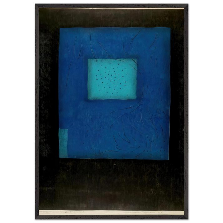 Nostalgia in Blue - 1968 - Hiroyuki Tajima 70x100 cm / 28x40 inches Framed Art Print – Black Wooden Frame