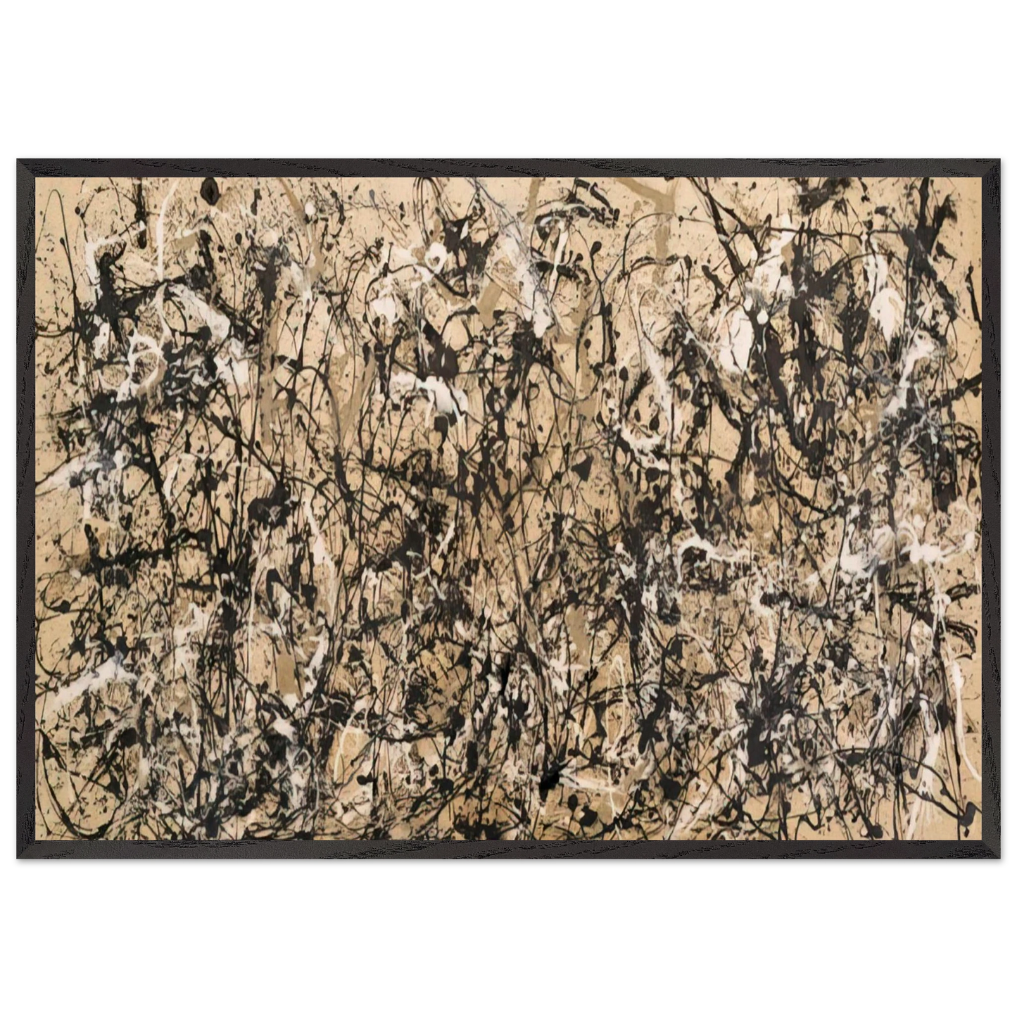 AUTUMN RHYTHM NUMBER 30 1950 - Jackson Pollock Framed Art Print – Black Wooden Frame - Default Title - -Framed Art Print