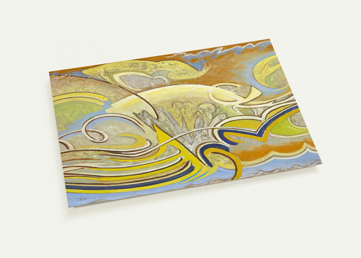 Abstraction 30 - 1955 By Lawren Harris Pack of 10 Post Cards | Lawren Harris Post Cards | A6 (10.5 x 14.8 cm) - 4.1 x 5.8 inches