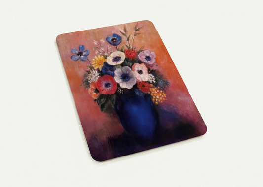 BOUQUET OF FLOWERS IN A BLUE VASE 1 By Odilon Redon Pack of 10 Post Cards | Odilon Redon Post Cards | A6 (10.5 x 14.8 cm) - 4.1 x 5.8 inches