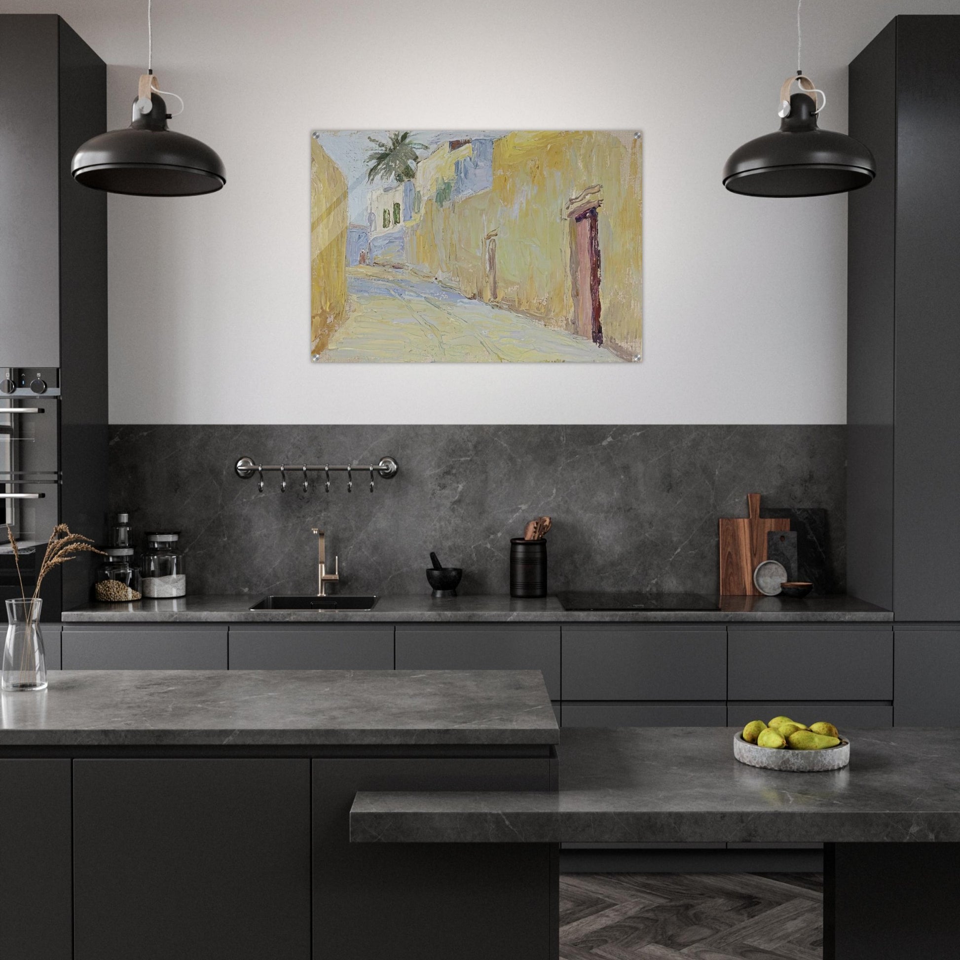 ALLEY IN TUNIS - Gabriele Munter Acrylic Print - 70x100 cm / 28x40″ inches | Gabriele Munter Wall Art | Gabriele Munter Prints