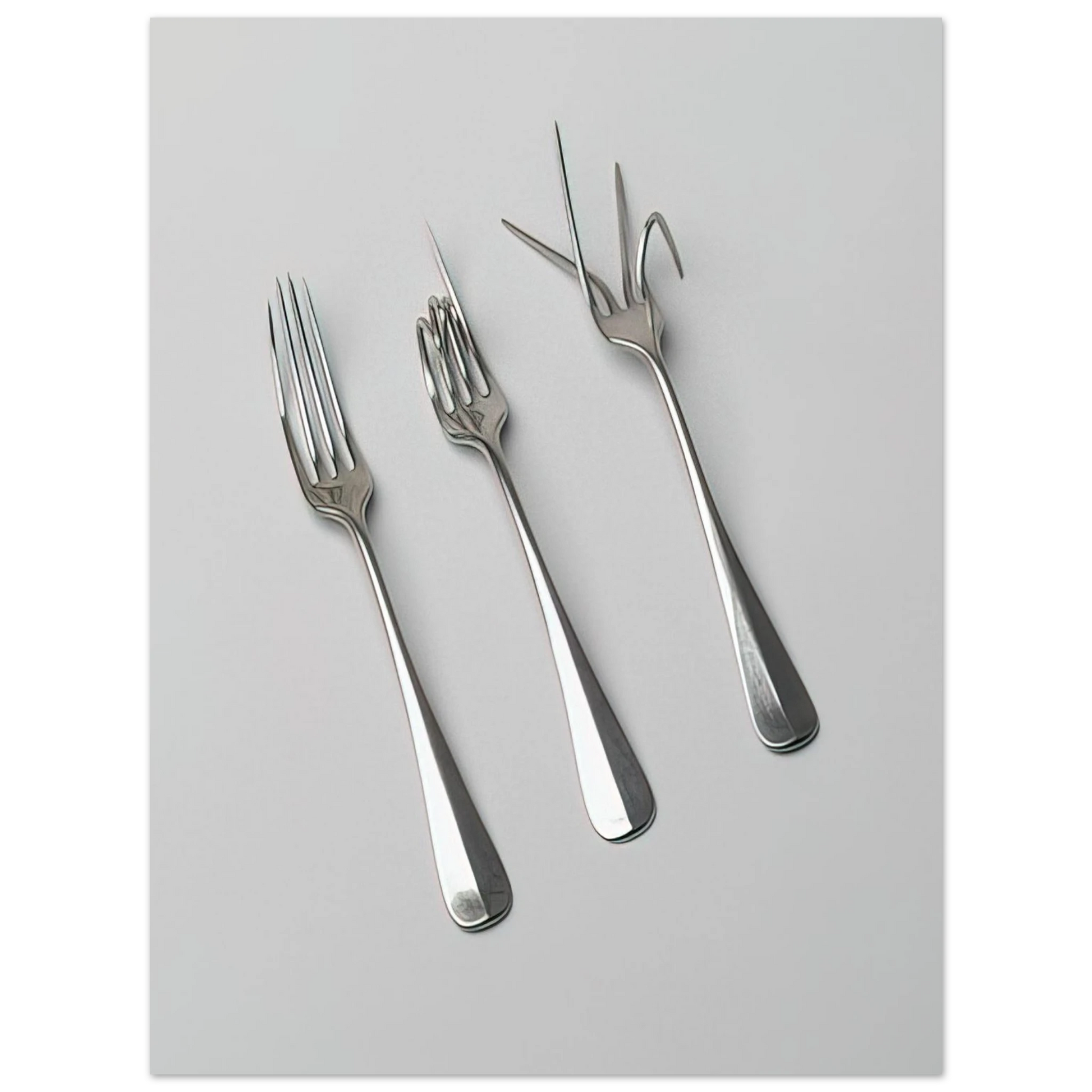 Bruno Munari - Fork Design - 1958 Fine Art Poster - Default Title