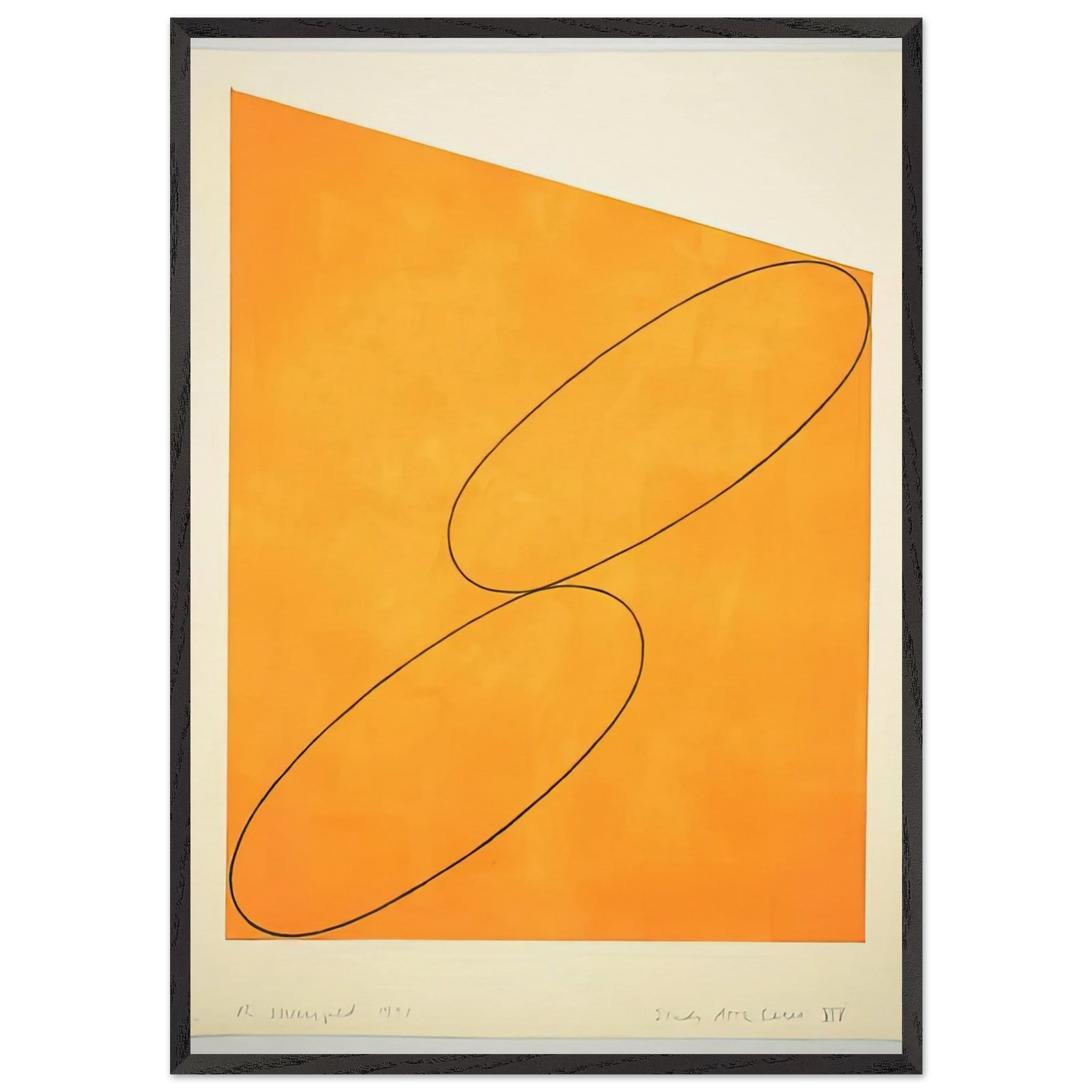 TUDY ATTIC SERIES XIV 1991 - Robert Mangold Framed Art Print – Black Wooden Frame - Default Title - -Framed Art Print