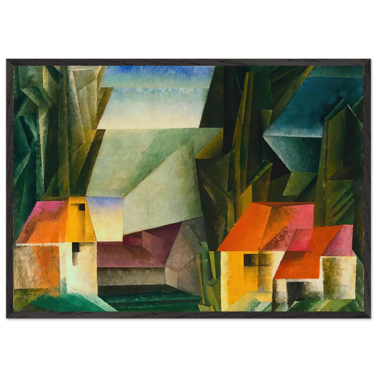 HOPFGARTEN 1920 - Lyonel Feininger Framed Art Print – Black Wooden Frame - Default Title - -Framed Art Print