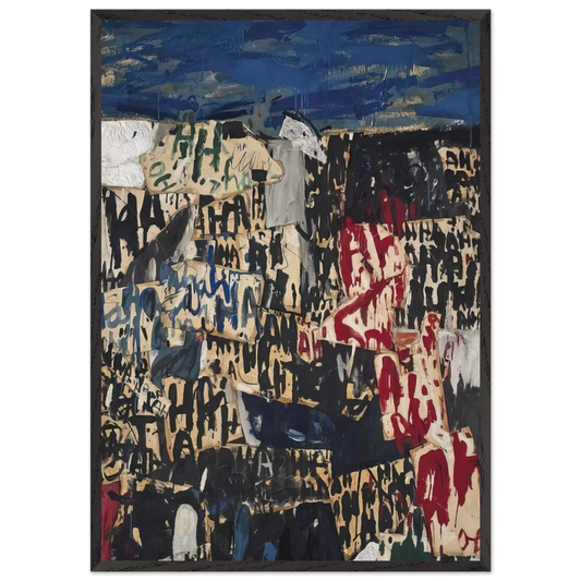 Allan Kaprow on the Legacy of Jackson Pollock - Allan Kaprow Framed Art Print – Black Wooden Frame - Default Title - -Framed Art Print