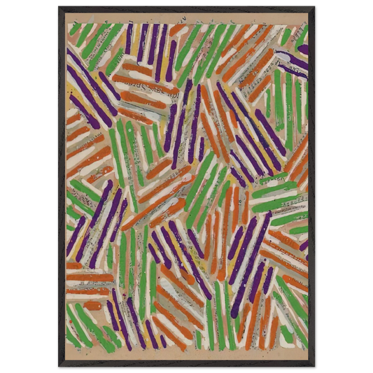 UNTITLED ULAE S13 - Jasper Johns Framed Art Print – Black Wooden Frame - Default Title - -Framed Art Print