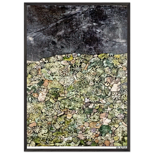 I LIVE IN A COUNTRY LAUGHING - Jean Dubuffet Framed Art Print – Black Wooden Frame - Default Title - -Framed Art Print