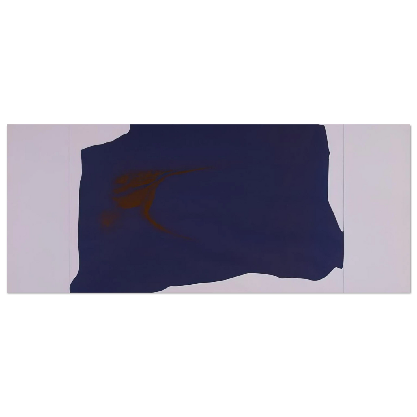 Helen Frankenthaler - Variation II on Mauve Corner - 1969 Wall art - 70x70 cm / 28x28 inches - Premium Wooden Framed Poster With Fine Art Paper - White frame