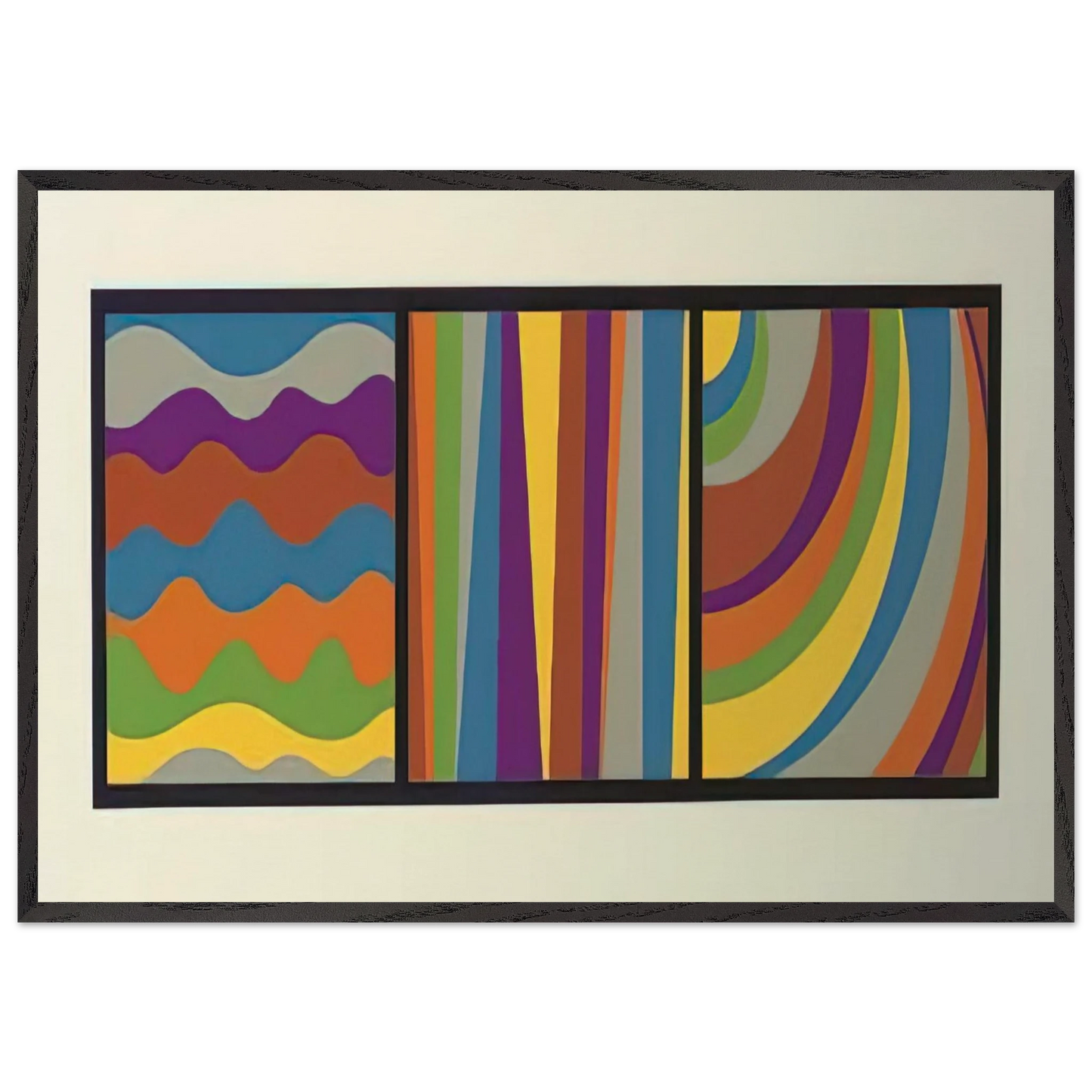 Irregular Arcs Bands Loops - Sol LeWitt Framed Art Print – Black Wooden Frame - Default Title - -Framed Art Print