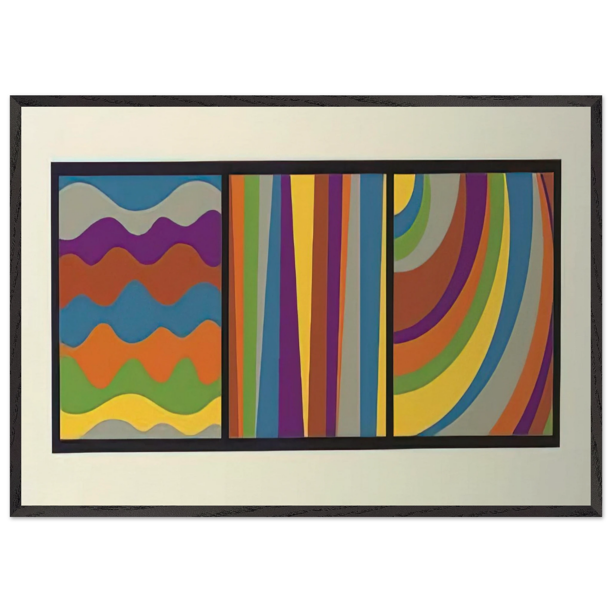 Irregular Arcs Bands Loops - Sol LeWitt Framed Art Print – Black Wooden Frame - Default Title - -Framed Art Print